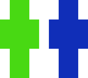 green/blue man