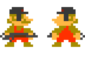 super mario with an ak47
