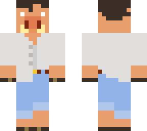 cj the piglin, but with hair