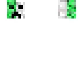 a creeper and skeleton head