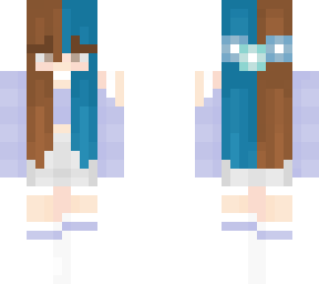 blue and shorts (flowercrown addon)