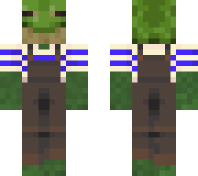 frog in brown overalls