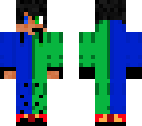 green & blue boy