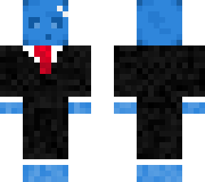 blue slime in a suit