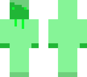 green person in hoodie