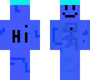 the blue happy man
