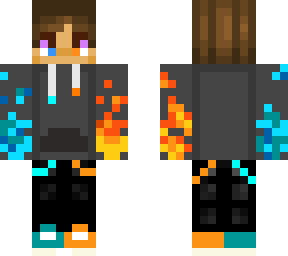 blue and orange flames 2