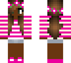 cute black girl in pink with pink flower braids (reupload)