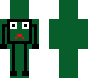 sad green ranghost monster