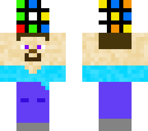 steve with rubix cube