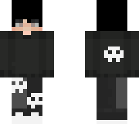 black emo with skulls