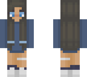 blue hoodie girl