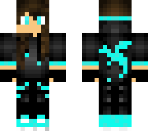 girl cyan dragon hoodie