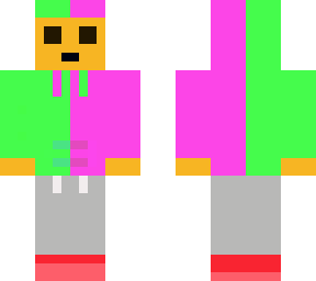 green and pink