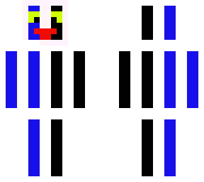 the blue and black man