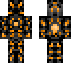 black orange robot