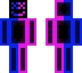 blue pink neon x eye