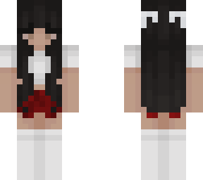white crop-top with red skirt