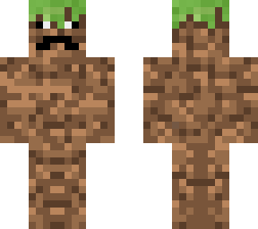 dirt block with a mustache