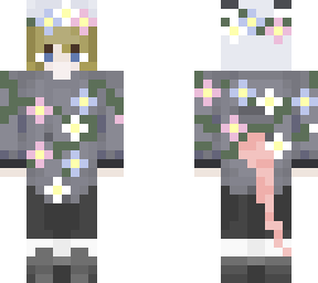 flower covered opossum hoodie