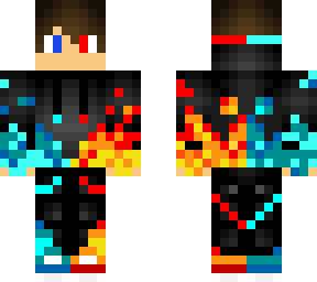 blue and red fire