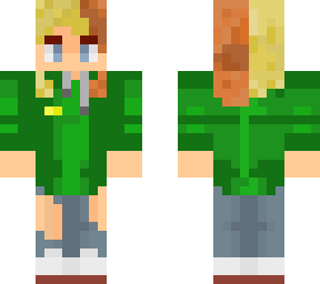 girl green hoodie blonde brown girl girl girlgalz