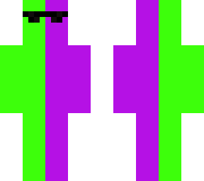 green and purple guy