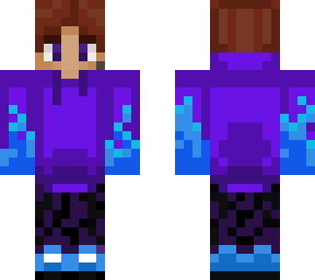 purple gamer with blue energy