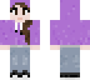 purple hoodie girl
