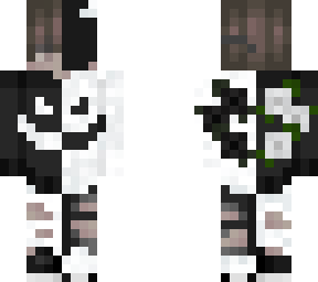 black and white
