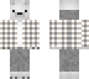 polar bear white plaid