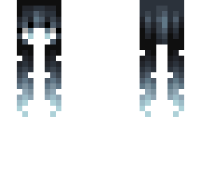 female hb - black & silver ombre pigtails