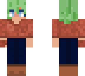 green haired girl