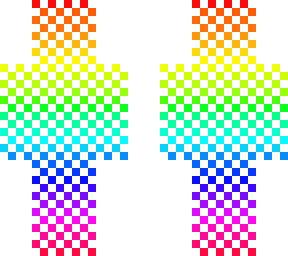 rainbow checkers white