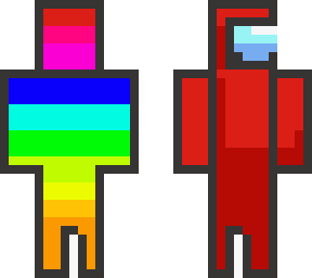 among us + colourful back