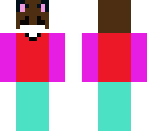 cat boy (brown, magenta, red, turquoise)