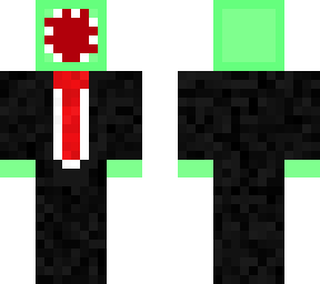 green squid in suit