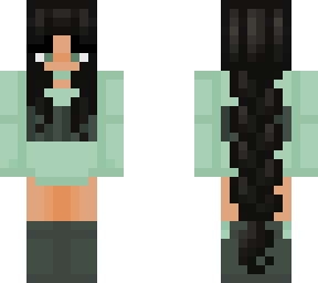long hair- black