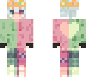 pink and green