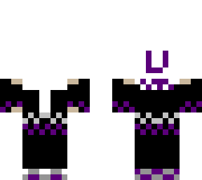 uxd: (headless) purple+white+black with black hoodie (waist)
