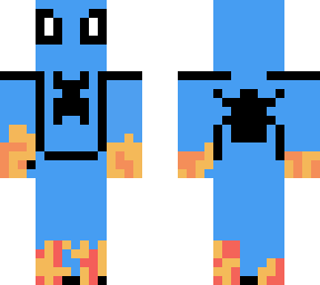 blue spider-man/fire power
