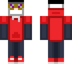 face cam but with red hoodie and hat