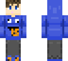 person in cookie monster hoodie