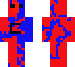 red and blue guy with c on it