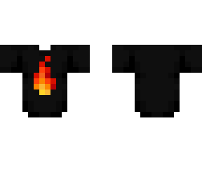 tb - long black tshirt w/ fire logo