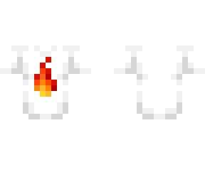 tb - long white tshirt w/ fire logo