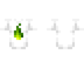tb - long white tshirt w/ green fire