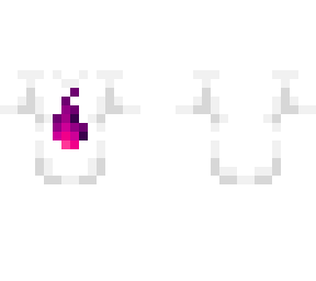 tb - long white tshirt w/ magenta fire