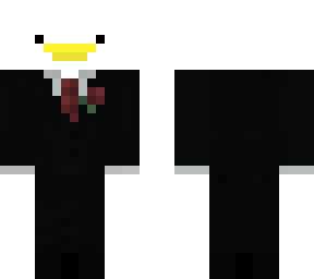 white duck in suit