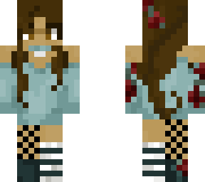 cyan dress sweater w roses